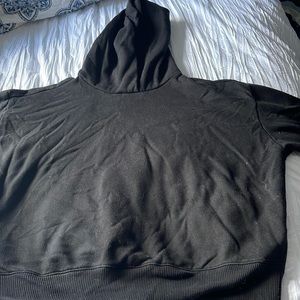 Cropped black hoodie